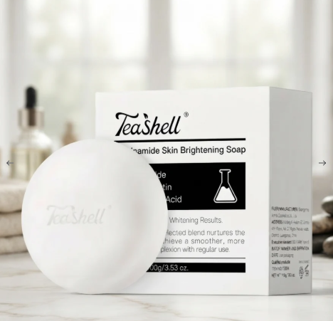 Teashell Niacinamide Skin Brightening Soap 100g | Brightening & Deep Cleansing Soap for Glowing Skin