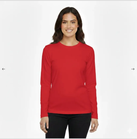 Basic Round Neck Full Sleeves T-Shirt for Women – Soft & Comfortable Casual Wear | XL | Random Color