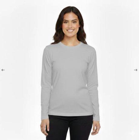 Basic Round Neck Full Sleeves T-Shirt for Women – Soft & Comfortable Casual Wear | XL | Random Color